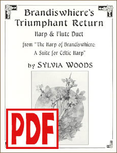 Brandiswhiere's Triumphant Return for harp and flute by Sylvia Woods PDF Download