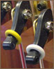 White and Yellow Rubber Accidental Rings