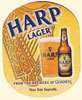 6 Harp Lager Coasters: LARGE OBLONG