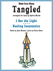Music from Disney's TANGLED arranged for harp by Sylvia Woods sheet music