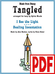 Music from Disney's TANGLED arranged for harp by Sylvia Woods PDF Download