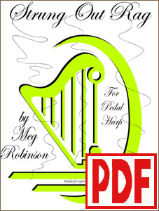 Strung Out Rag by Meg Robinson for Pedal Harp PDF Download