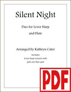 Silent Night LEVER Harp and Flute Duo by Kathryn Cater