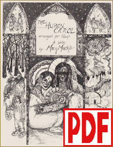 Huron Carol arranged for harp and voice or melody instrument by Mary Muckle PDF Download